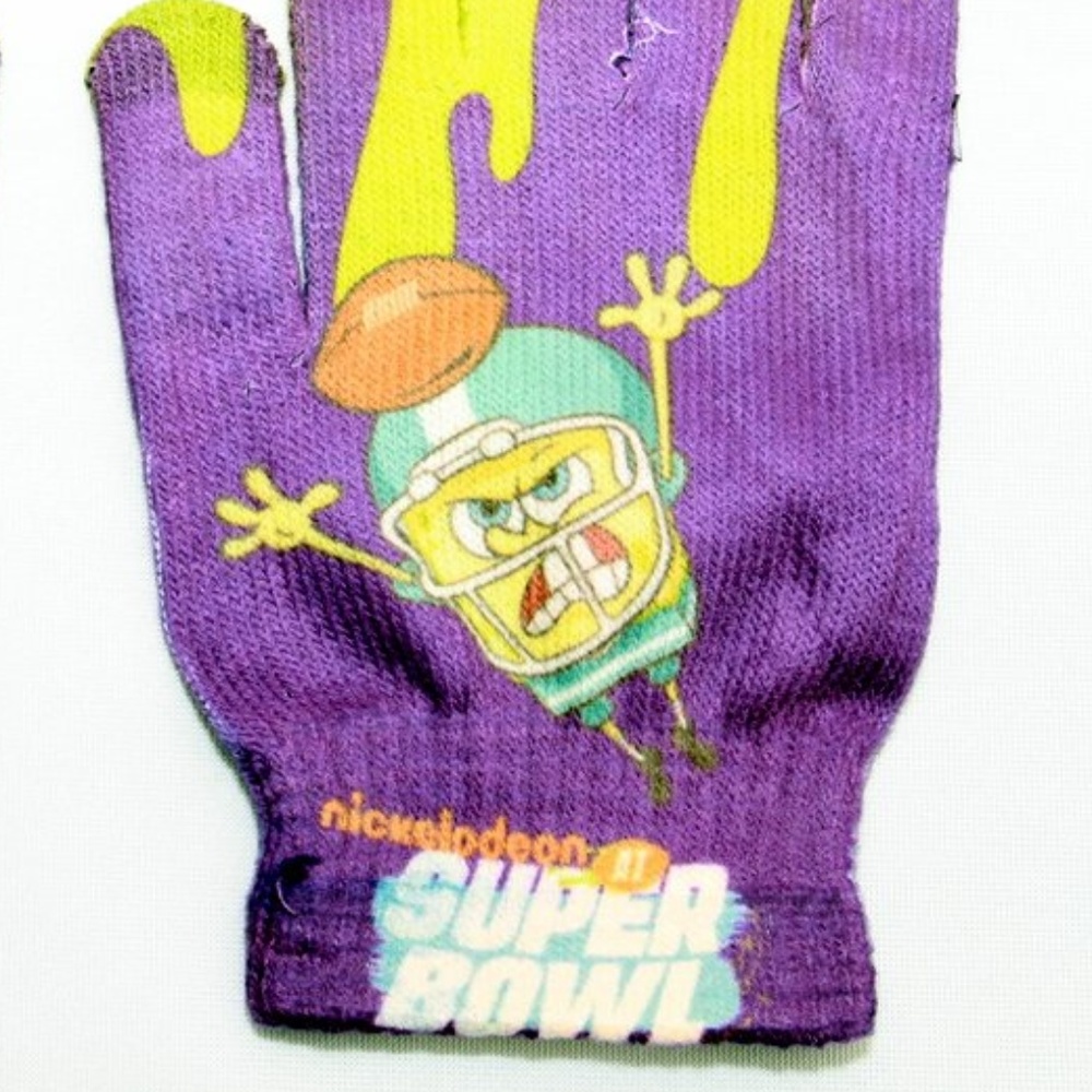 Nickelodeon Spongebob Knit Kids Gloves SUPERBOWL